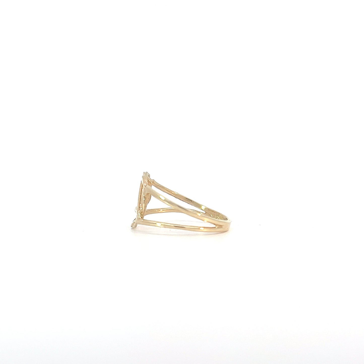 14k Gold Ring, Alcoholics Anonymous AA Symbol, Twist Wire Circle