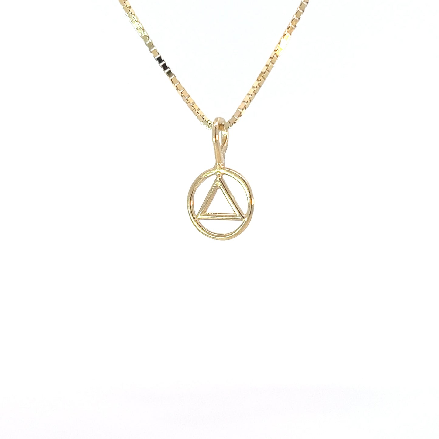 14k Gold Simple Wire Look Pendant – Small Size, 0.5g, Hand-Finished & High Polished, Pendant Only