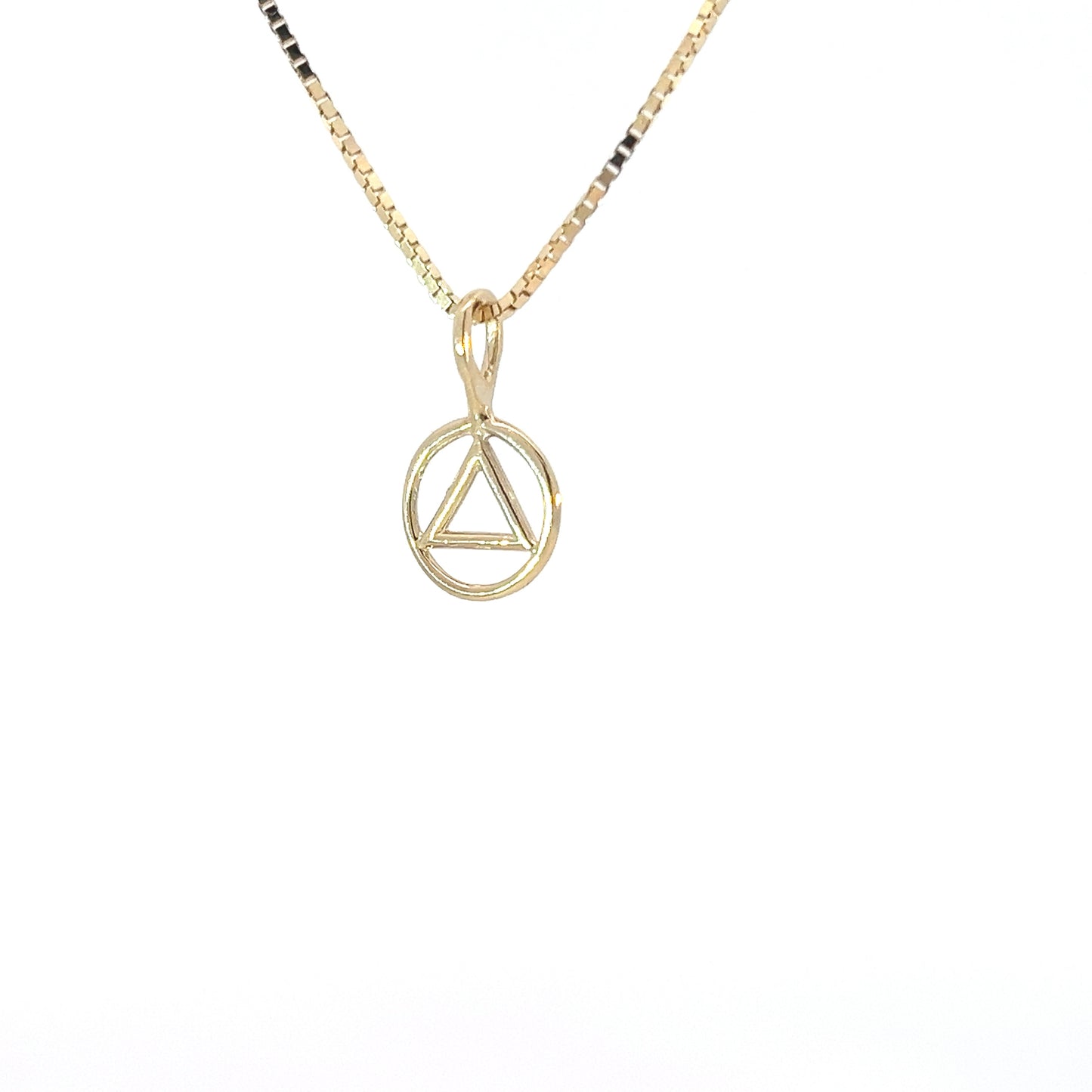 14k Gold Simple Wire Look Pendant – Small Size, 0.5g, Hand-Finished & High Polished, Pendant Only