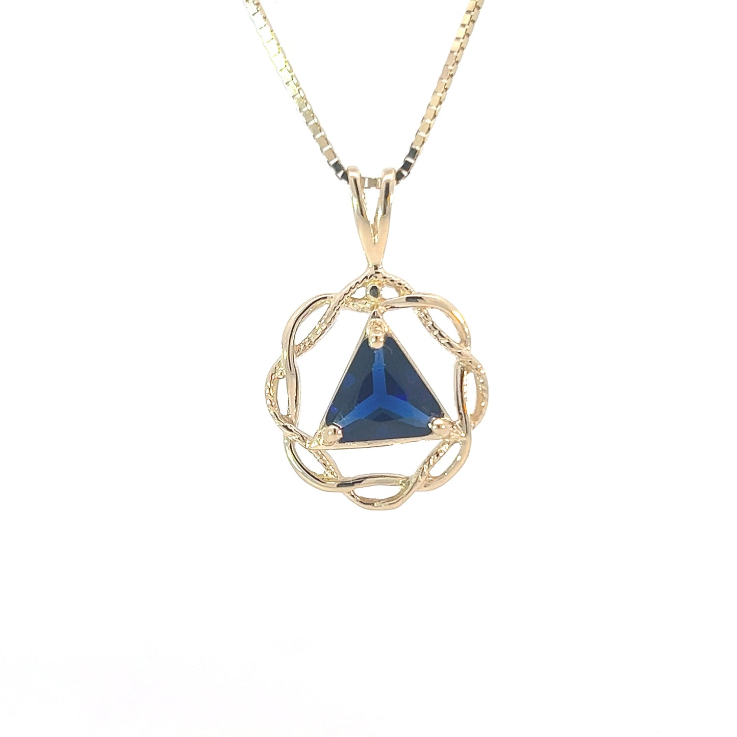 14k Gold Pendant, Medium Size, Basket Weave Style, Available in 12 Different Birthstones
