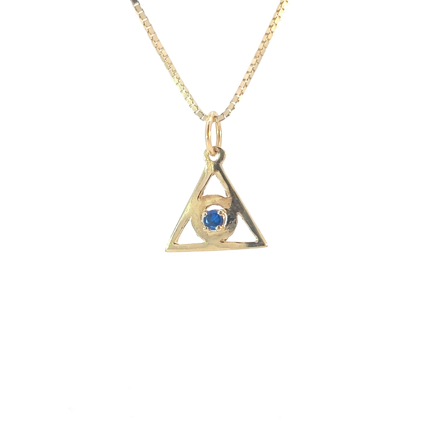 14k Gold Pendant, Medium Size, Family Recovery Symbol, Available in 12 Different Birthstones