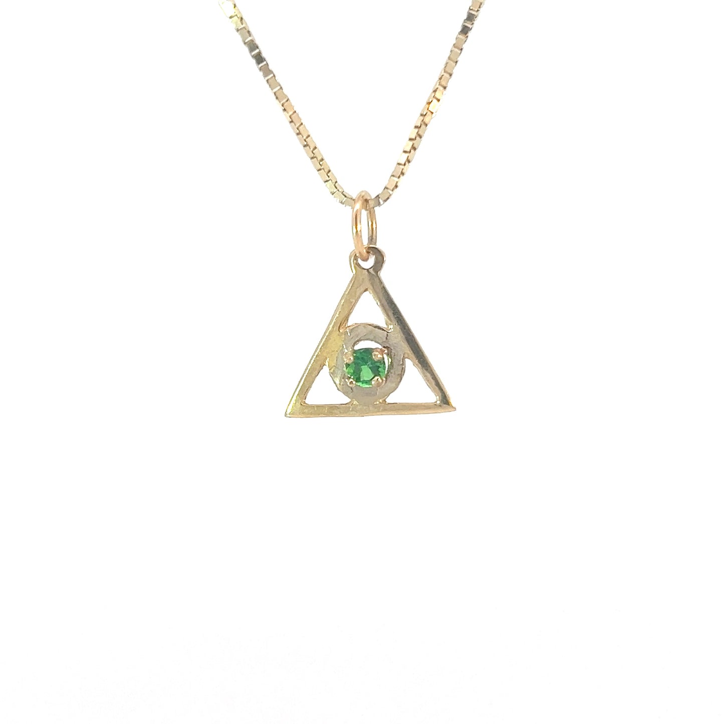 14k Gold Pendant, Medium Size, Family Recovery Symbol, Available in 12 Different Birthstones