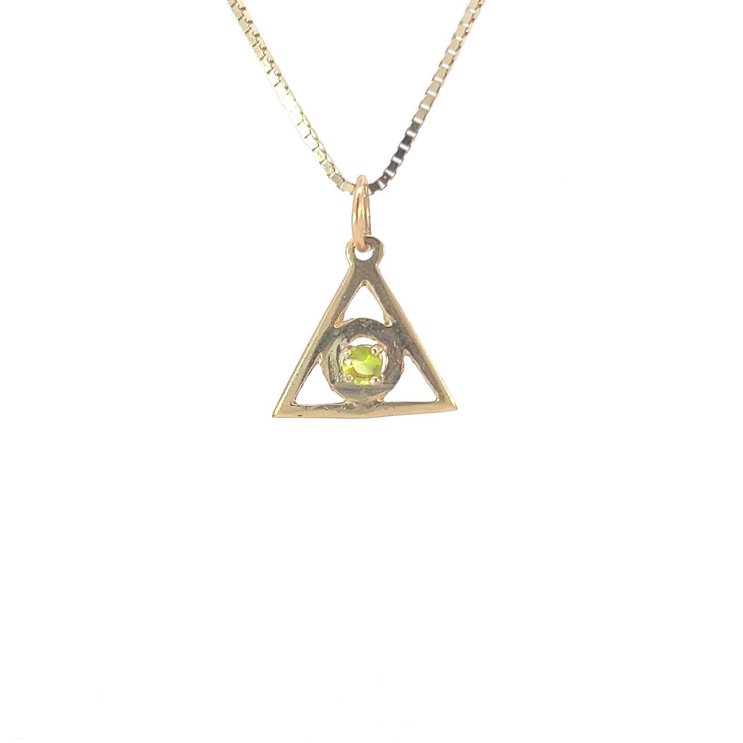 14k Gold Pendant, Medium Size, Family Recovery Symbol, Available in 12 Different Birthstones