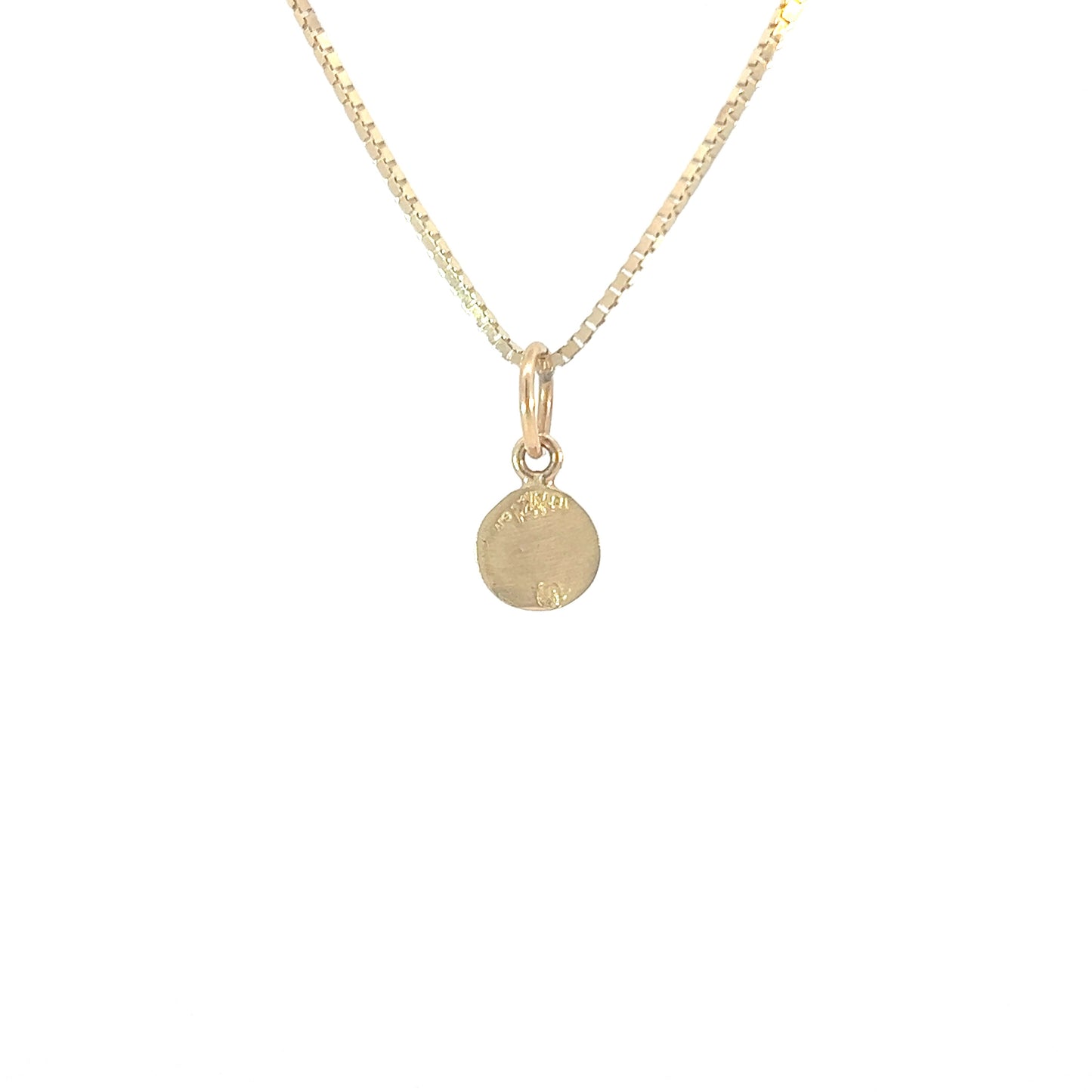 14k Gold Pendant, Narcotics Anonymous NA Coin Style Symbol, Very Small Size