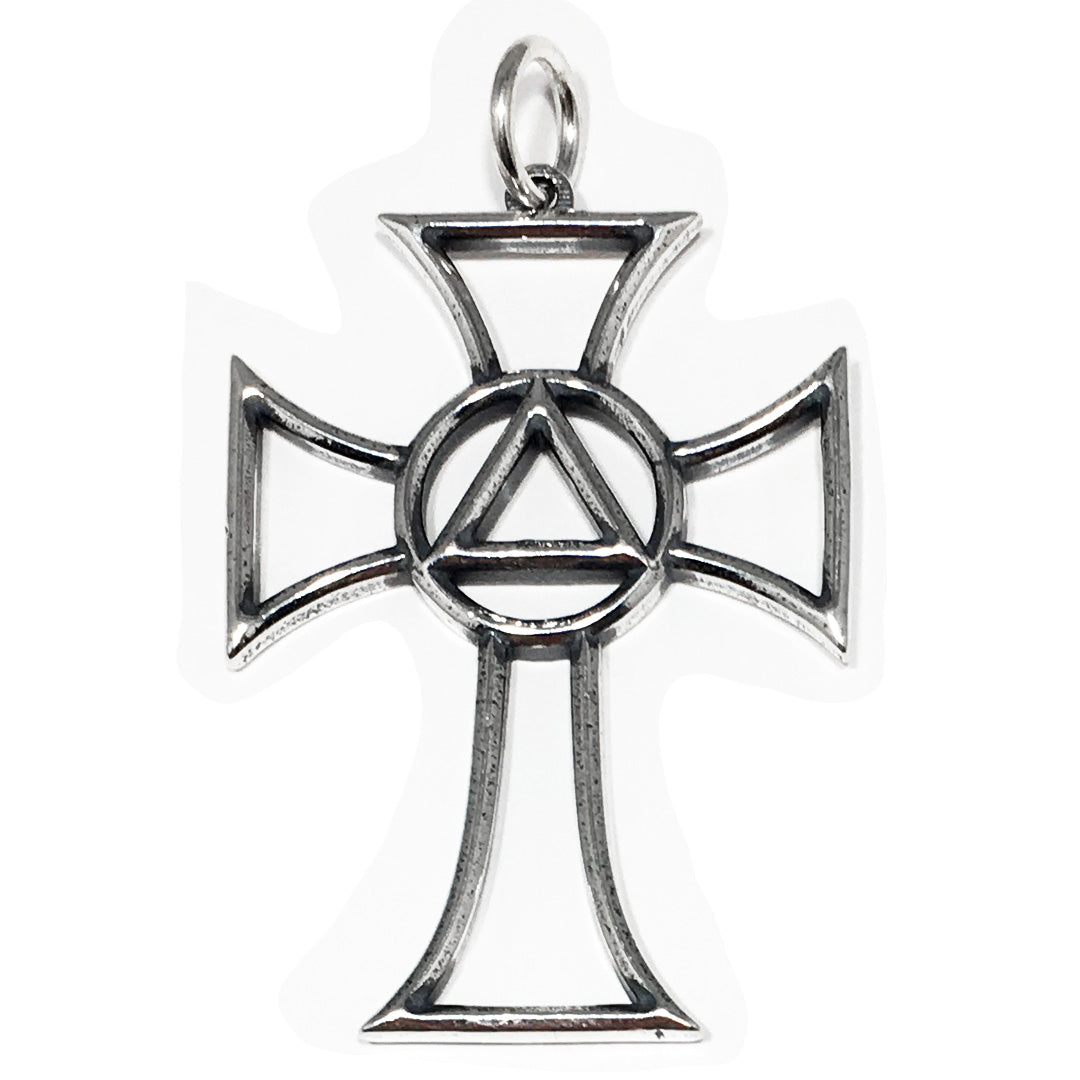 Sterling Silver Maltese Cross Recovery Pendant