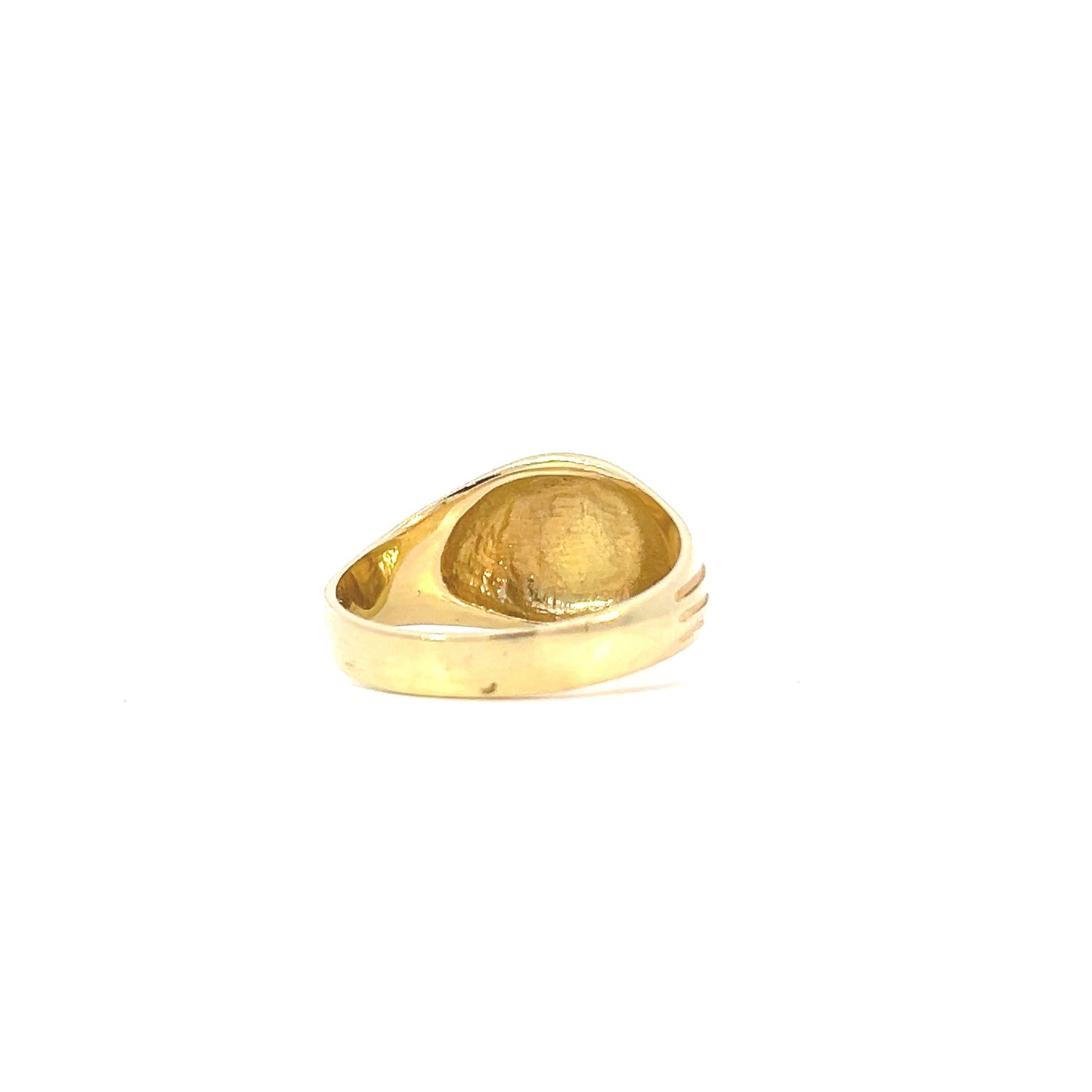 14k Gold Mens Ring, Alcoholics Anonymous AA, Deco Signet Style