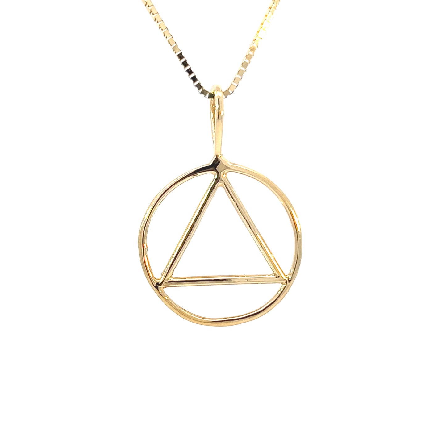 14k Gold Simple Wire Look Pendant – Large Size, 1.9g, Hand-Finished, High Polished, Pendant Only