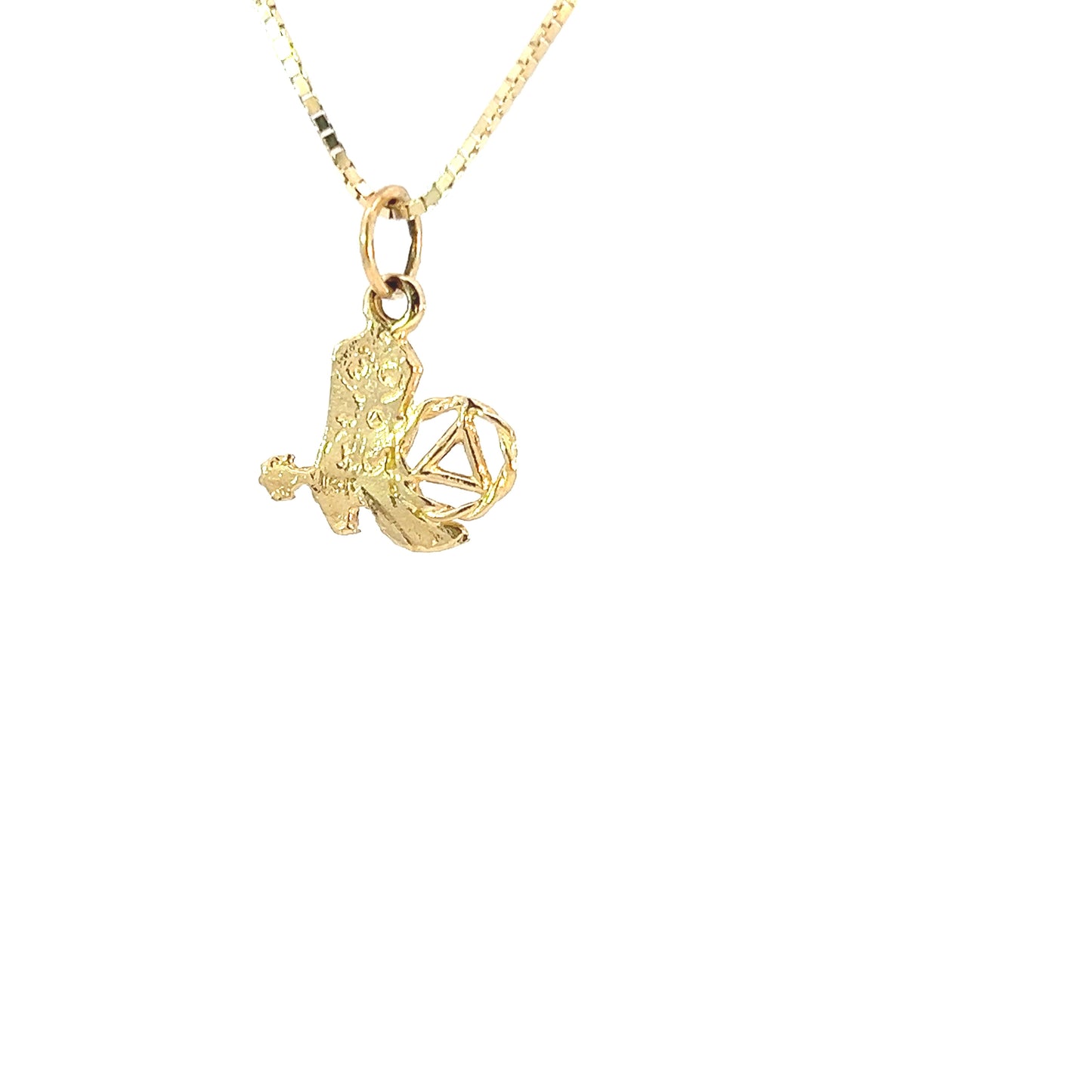 14k Gold AA Pendant – Recovery Symbol with Cowboy Boot, 0.8g, Hand-Finished, Western Style, Pendant Only