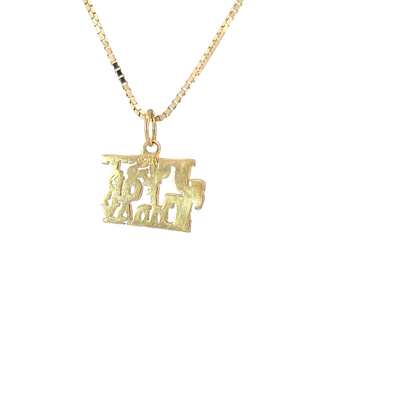 14k Gold, Sayings Pendant, "Just For Today"