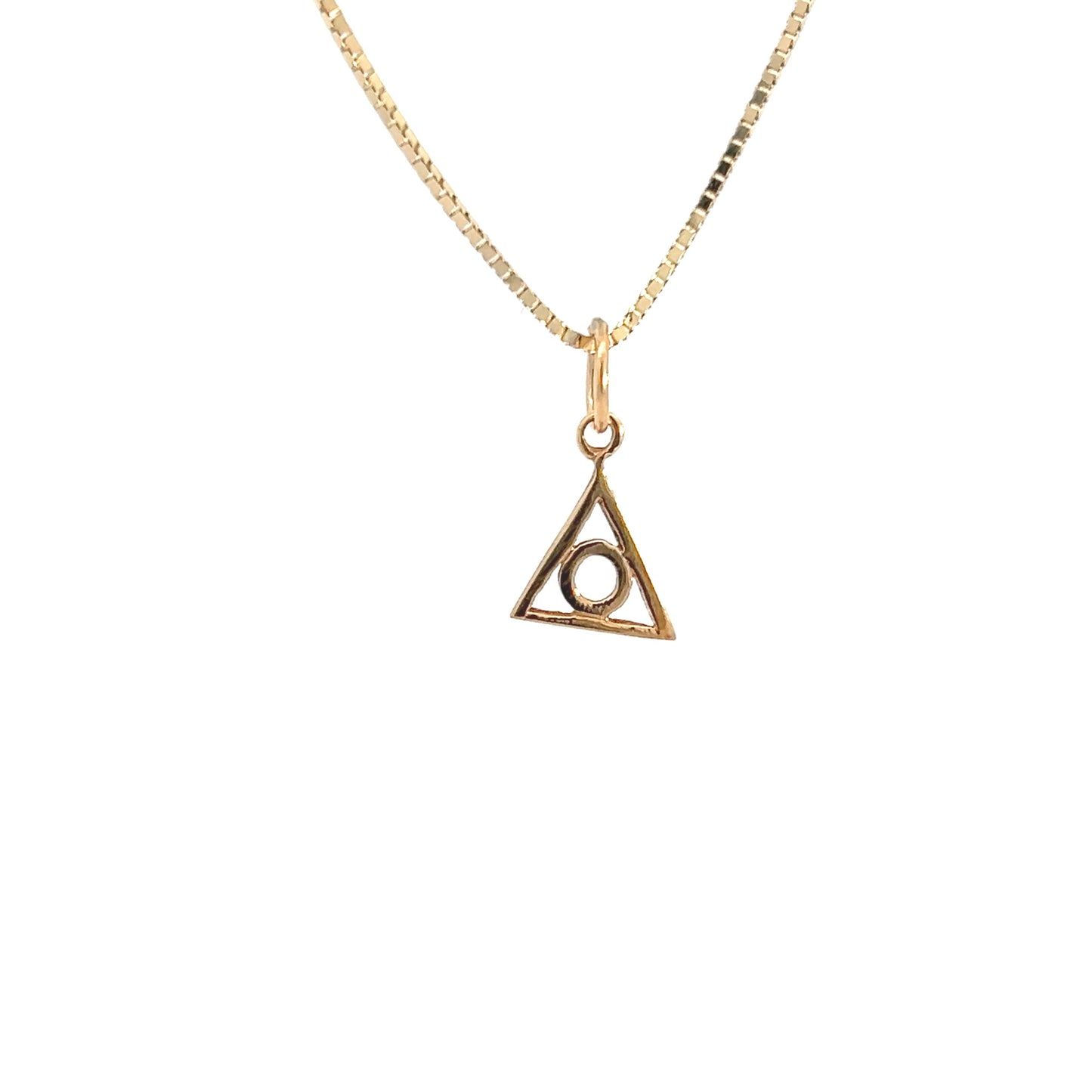 14k Gold Pendant, Family Recovery Symbol, Small Size