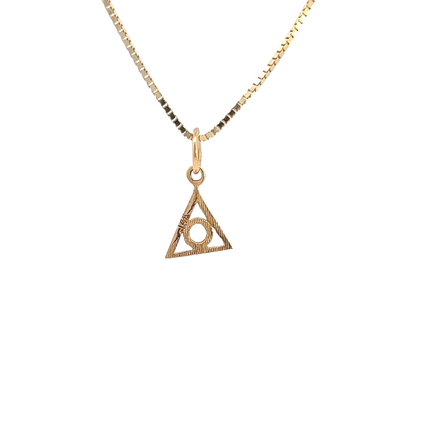 14k Gold Pendant, Family Recovery Symbol, Small Size