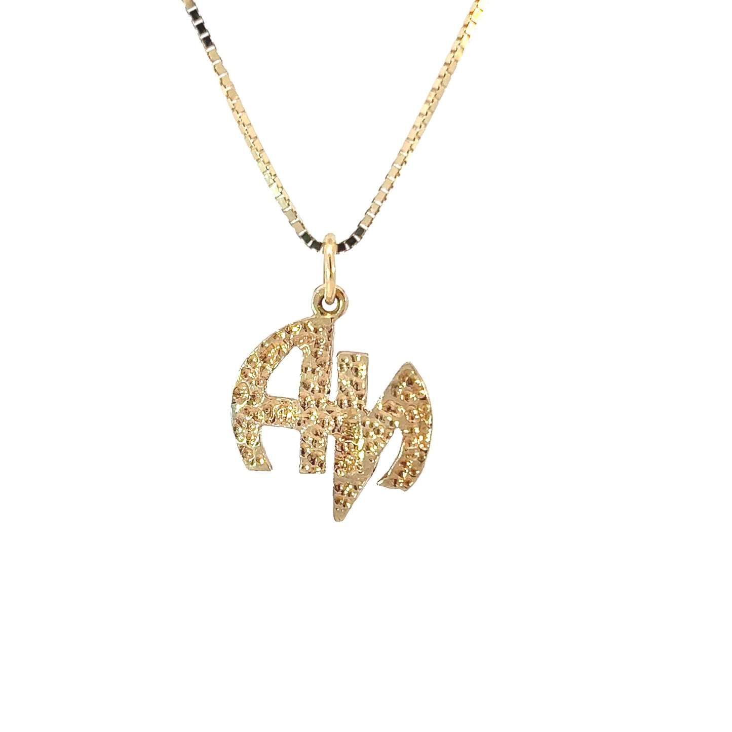 14k Gold Pendant, "Narcotics Anonymous" Initials