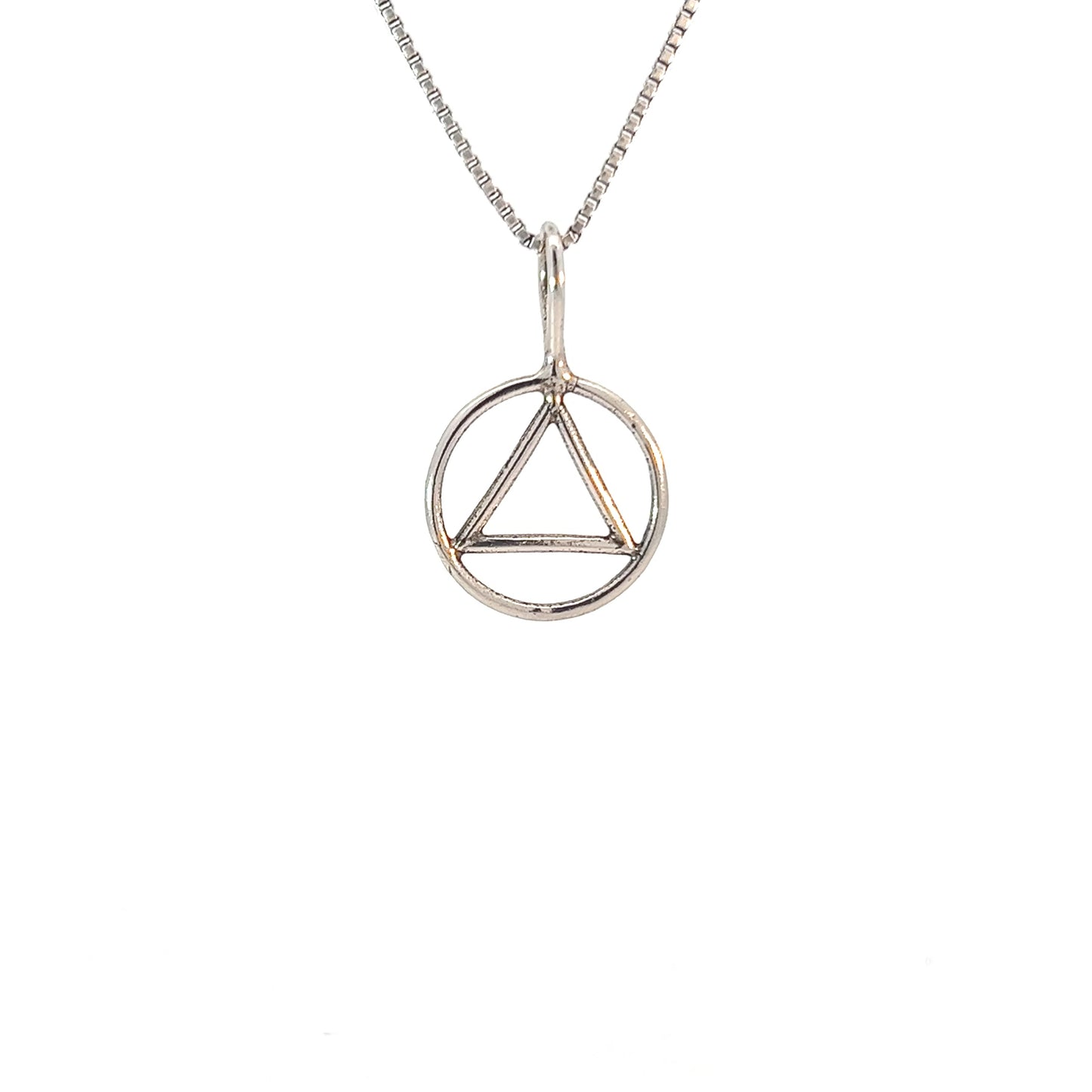 Sterling Silver Simple Wire Pendant – Small Size, 0.6g, Hand-Finished & High Polished