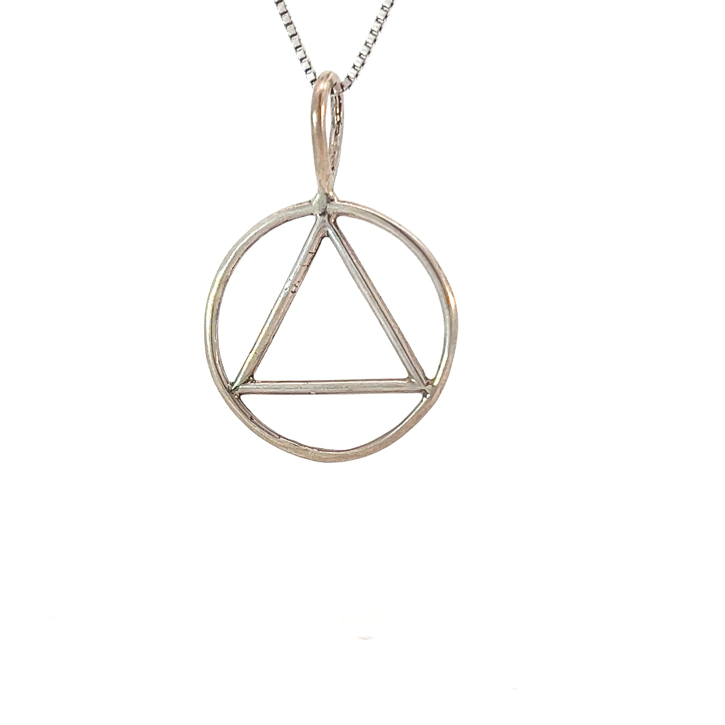 Sterling Silver AA Pendant – Simple Wire Look