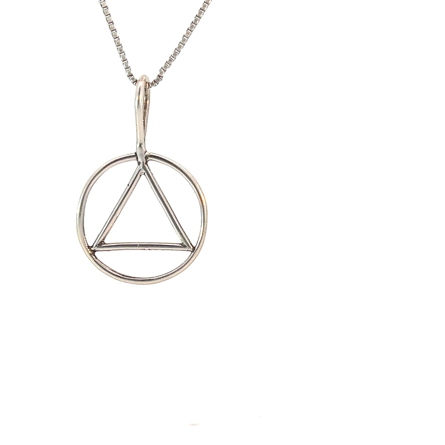 Sterling Silver Smooth Wire Circle Pendant – Medium Size, 0.7g, Hand-Finished & High Polished