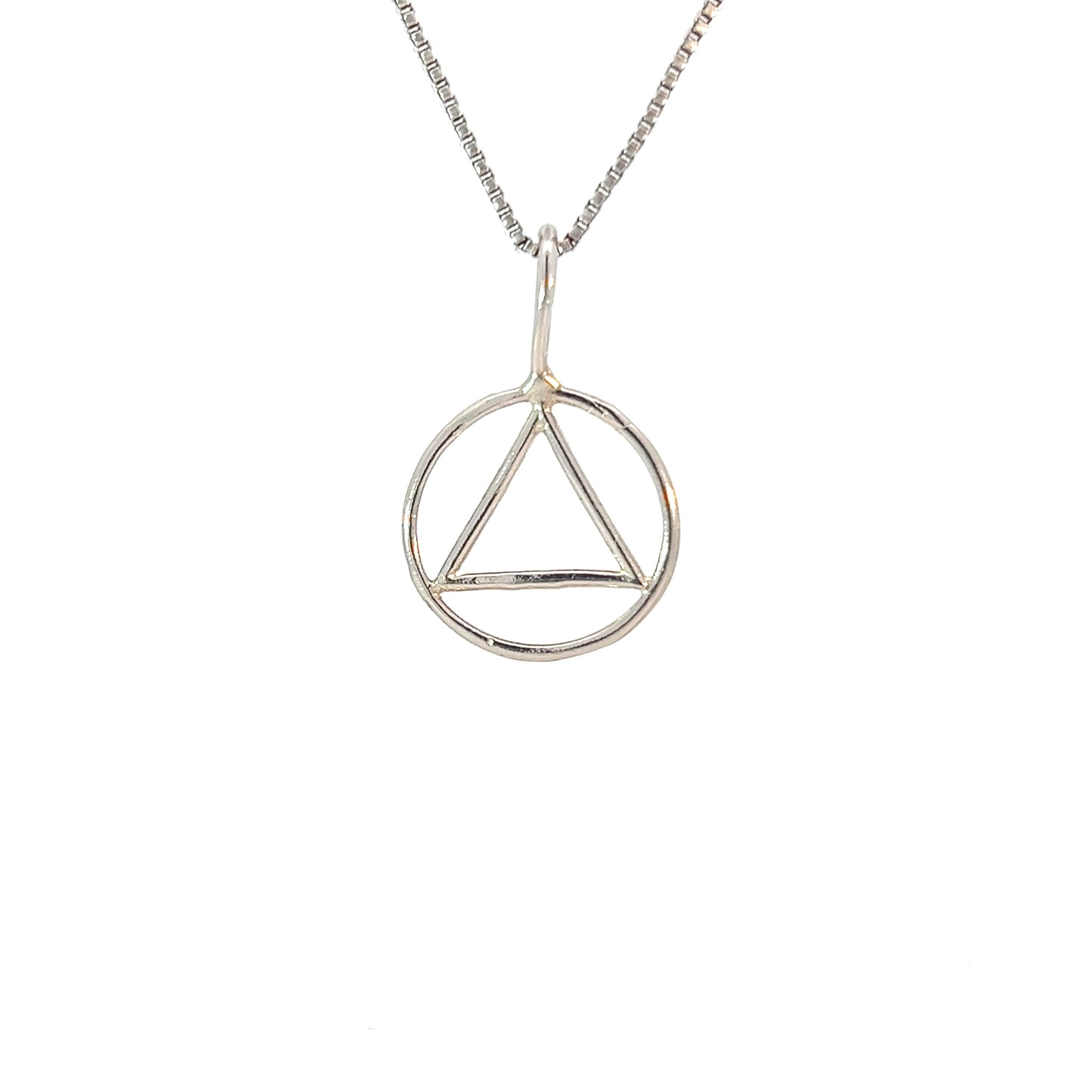 Sterling Silver Simple Wire Pendant – Medium Size, 0.9g, Hand-Finished & High Polished