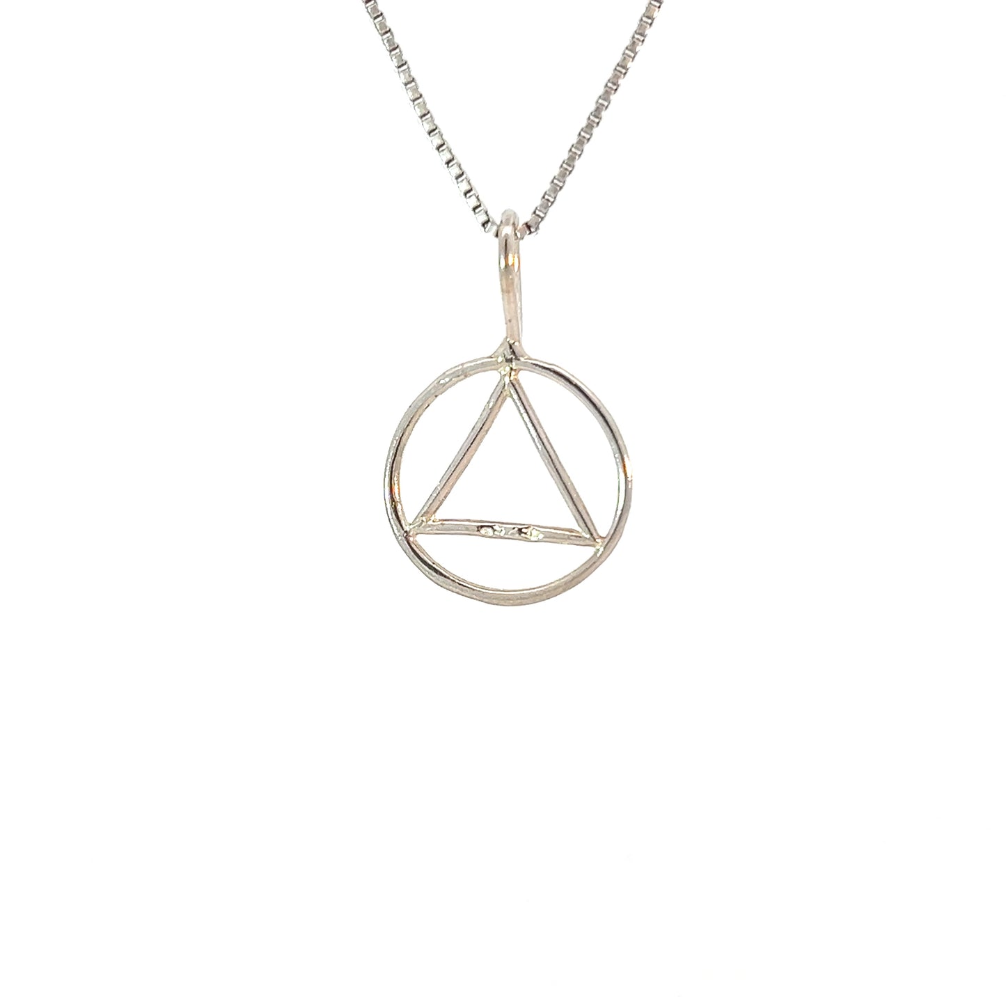 Sterling Silver Simple Wire Pendant – Medium Size, 0.9g, Hand-Finished & High Polished