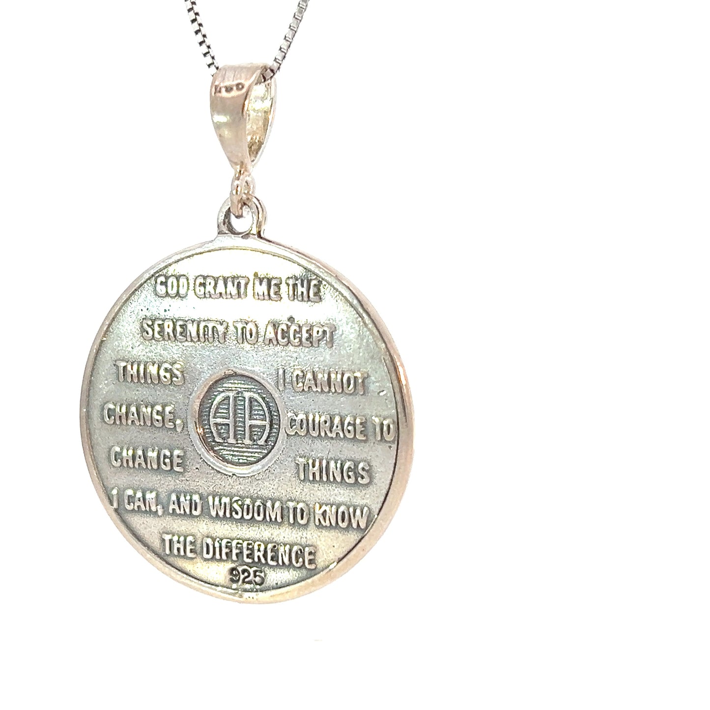 Sterling Silver Large Recovery Medallion – Blank Center for Custom Engraving