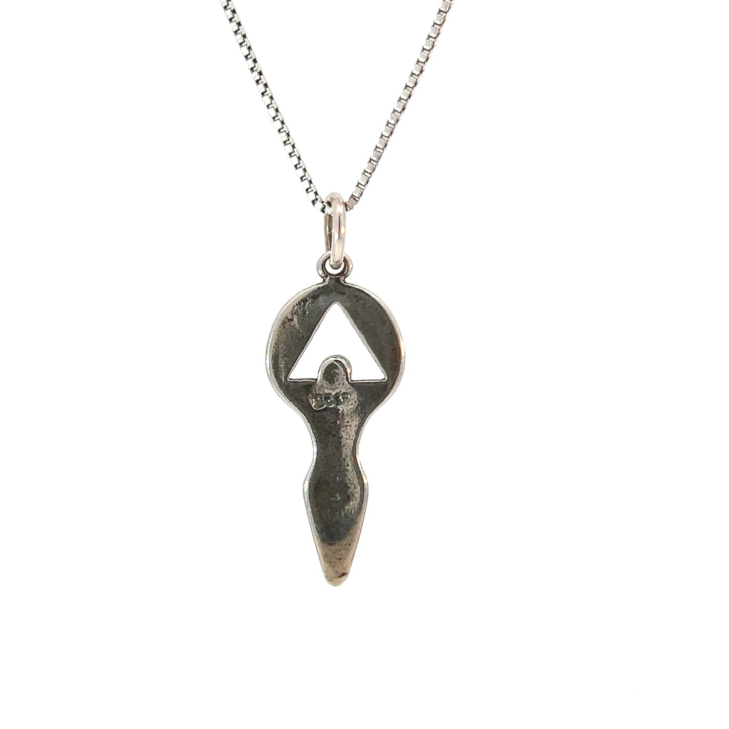Sterling Silver AA Women in Recovery Pendant – 1.7g, Medium Size Symbol of Unity