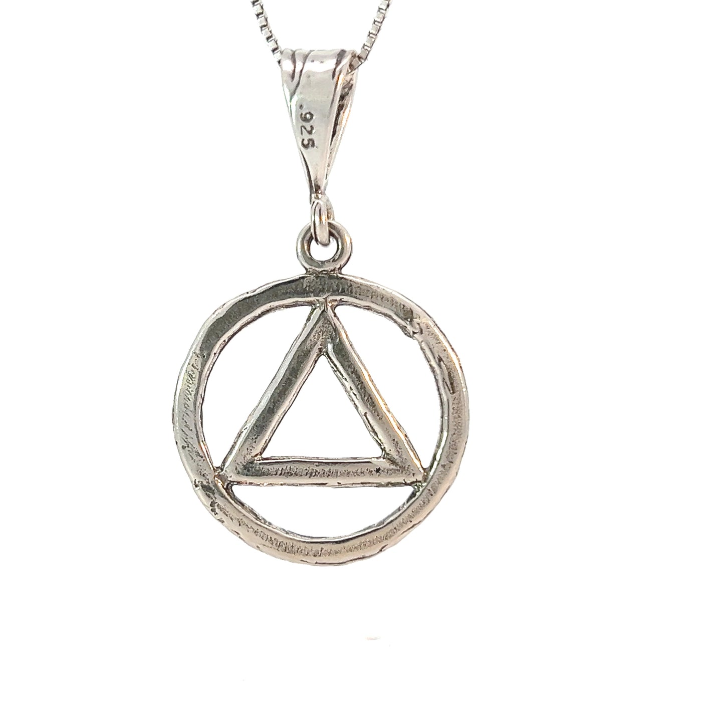 Sterling Silver AA Pendant – Thick Hammered Finish, 4.6g, Hand-Finished, Made in USA