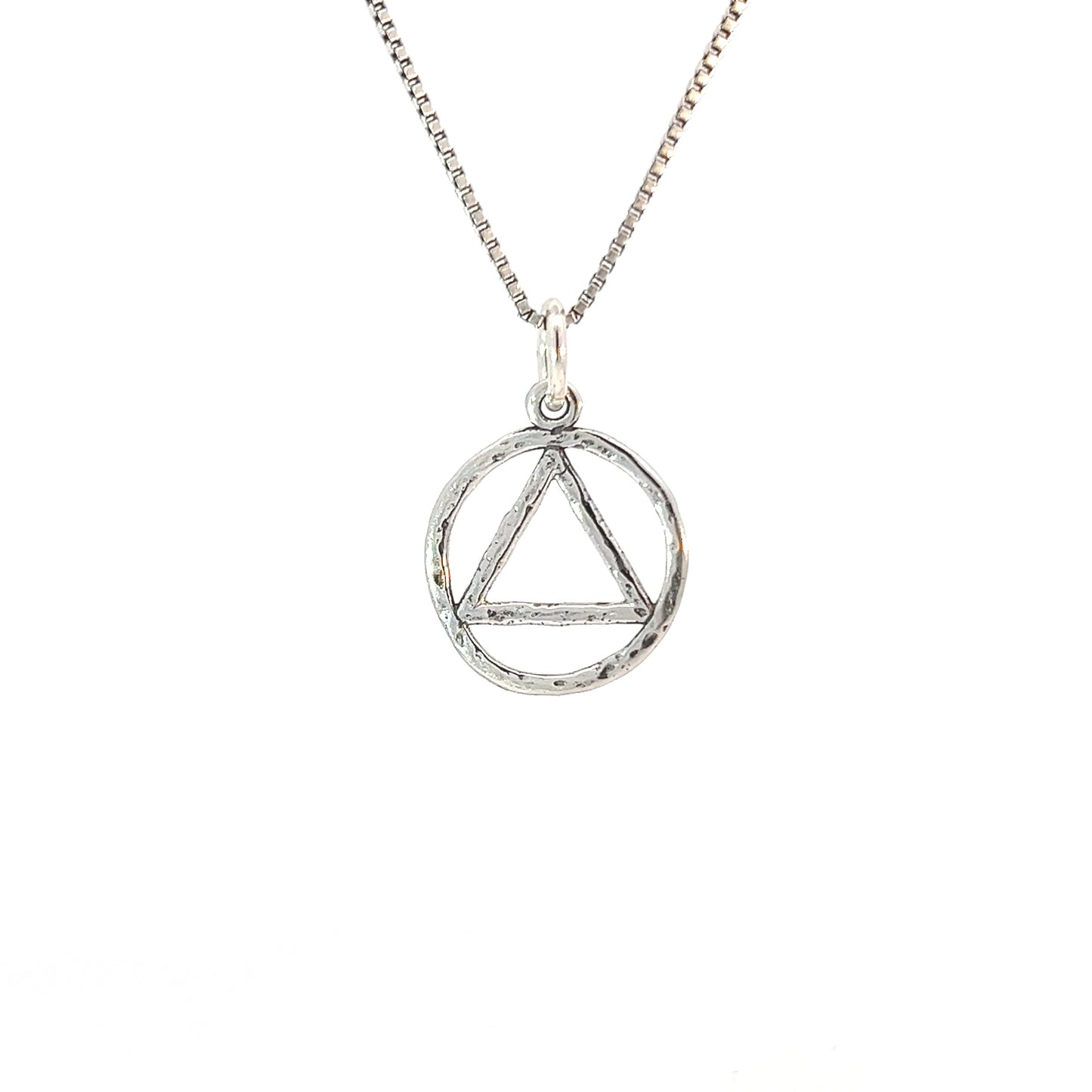 Sterling Silver AA Hammered Style Pendant – Hand-Finished, Made in USA