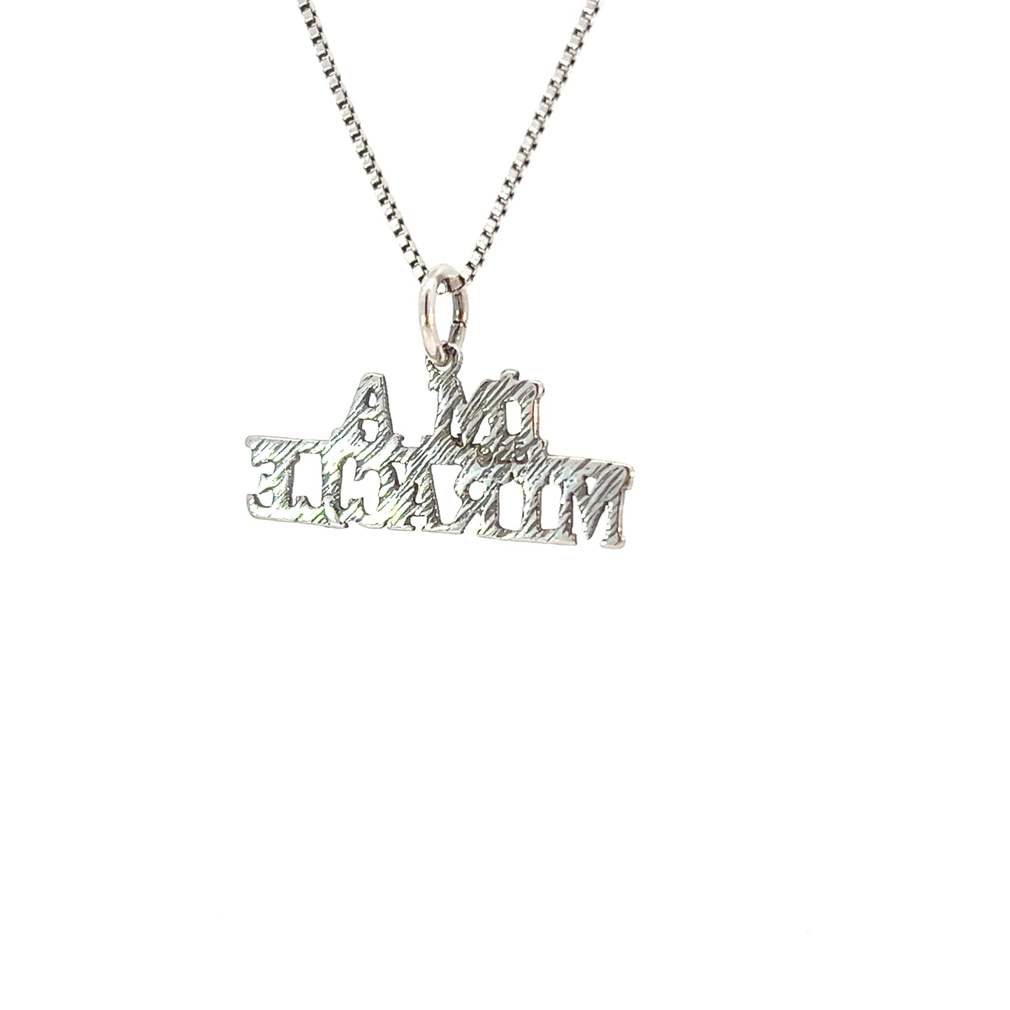 Sterling Silver, Sayings Pendant, "I'M A MIRACLE"