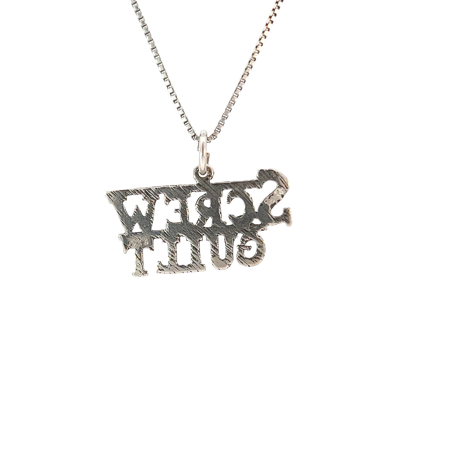 Sterling Silver, Sayings Pendant, "SCREW GUILT"