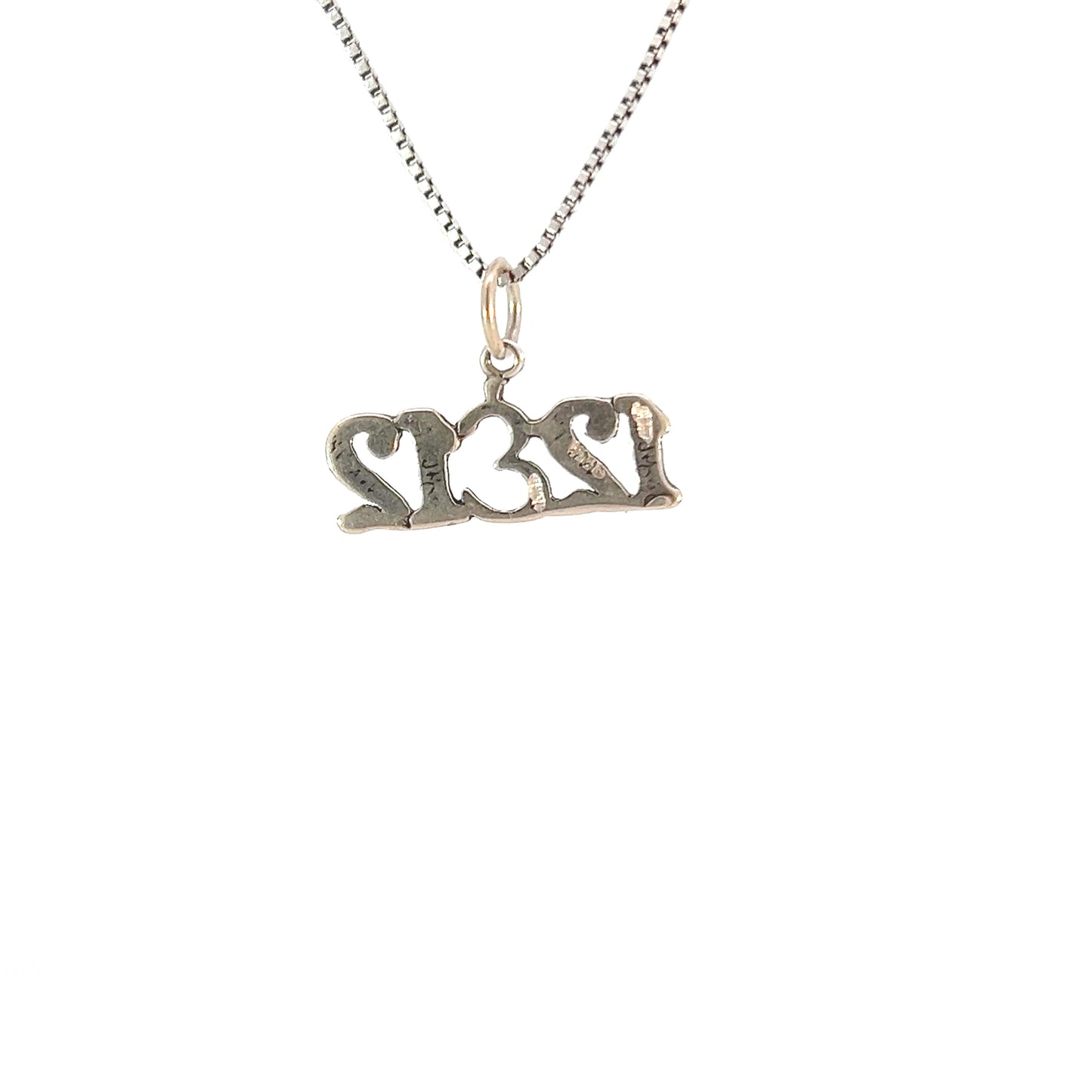 Sterling Silver, Sayings Pendant, "12&12"