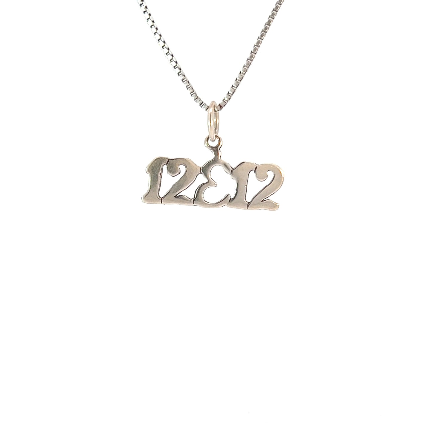 Sterling Silver, Sayings Pendant, "12&12"