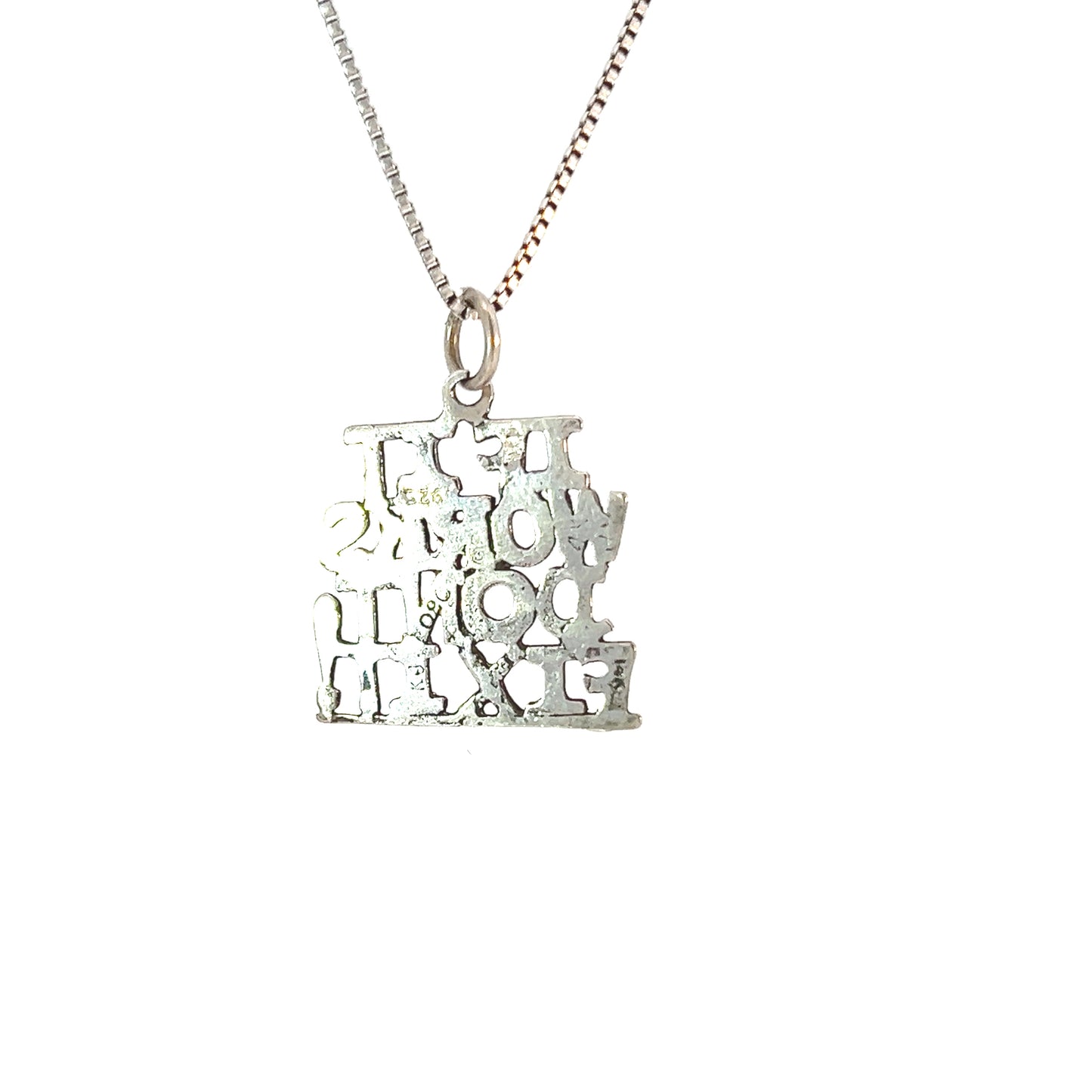 Sterling Silver, Sayings Pendant, "IF IT WORKS DON'T FIX IT!"
