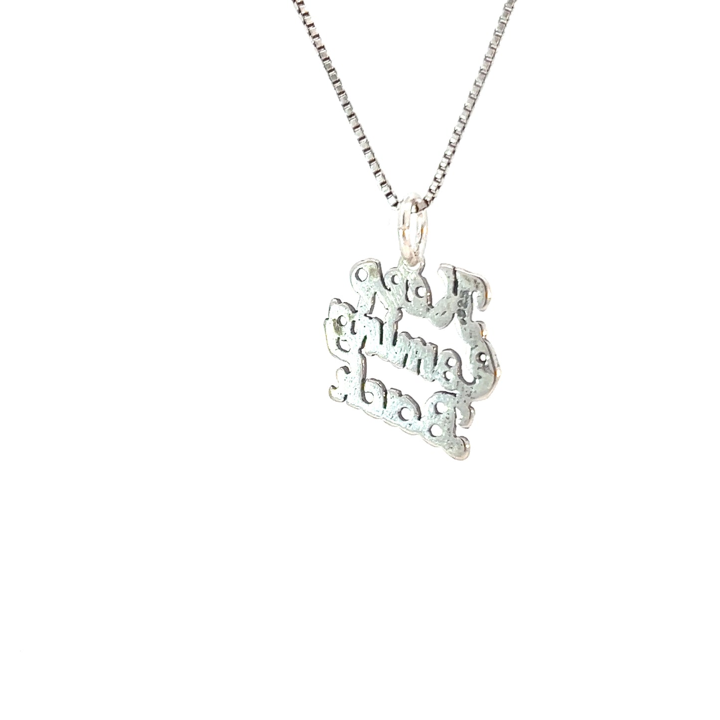 Sterling Silver, Sayings Pendant, "Keep Coming Back"