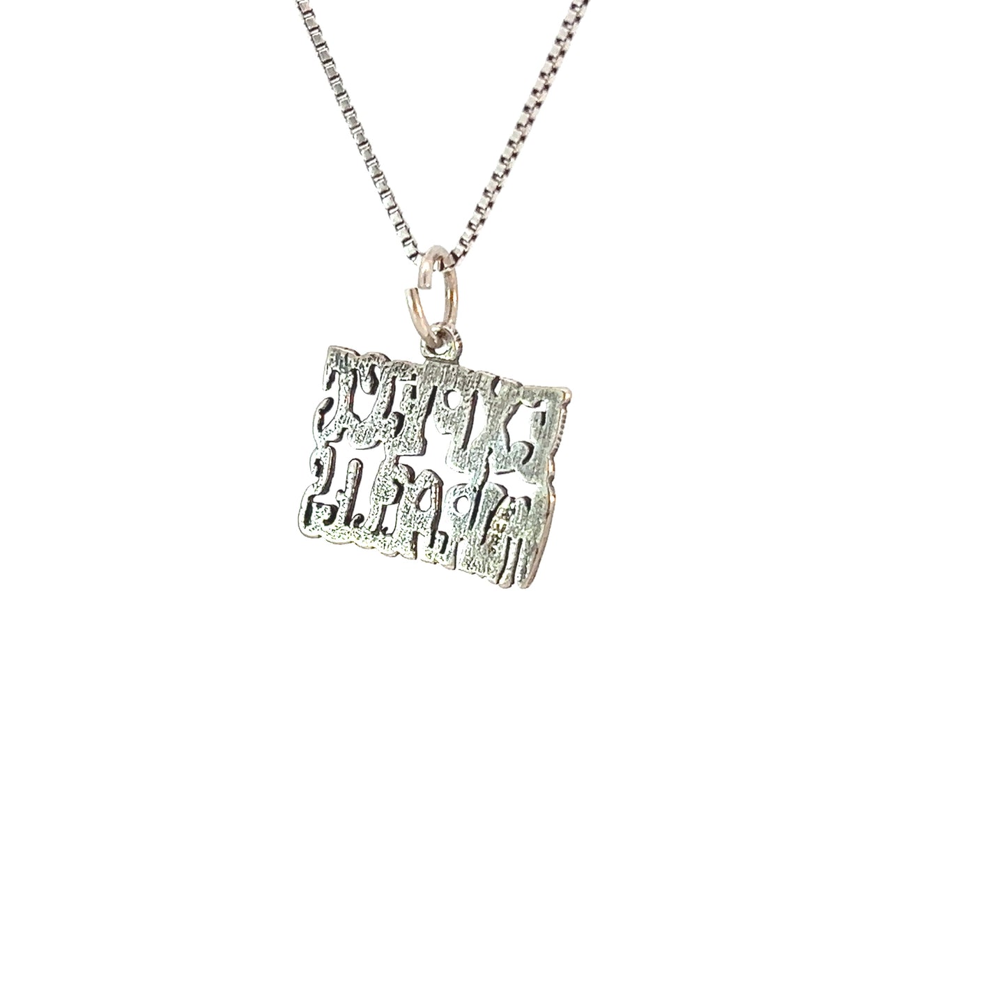 Sterling Silver, Sayings Pendant, "Expect Miracles"