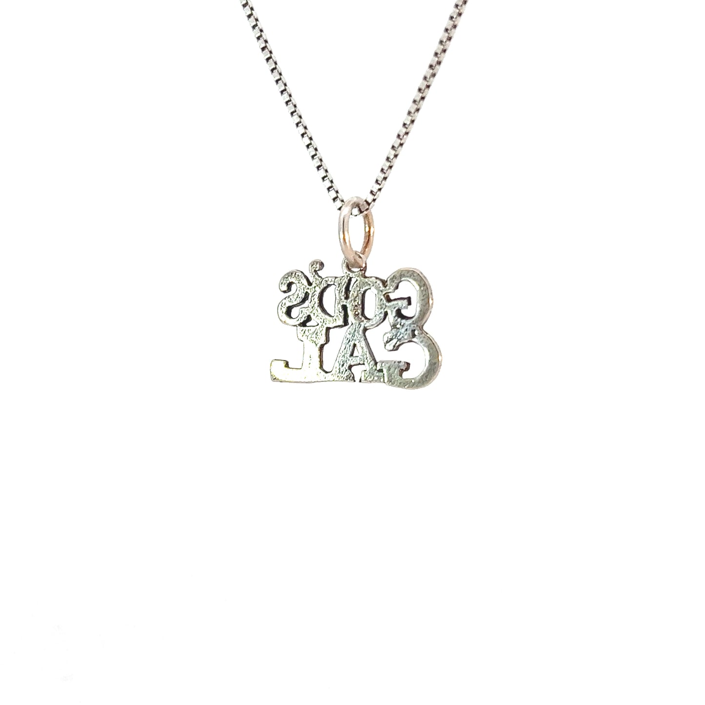 Sterling Silver, Sayings Pendant, "GOD'S GAL"