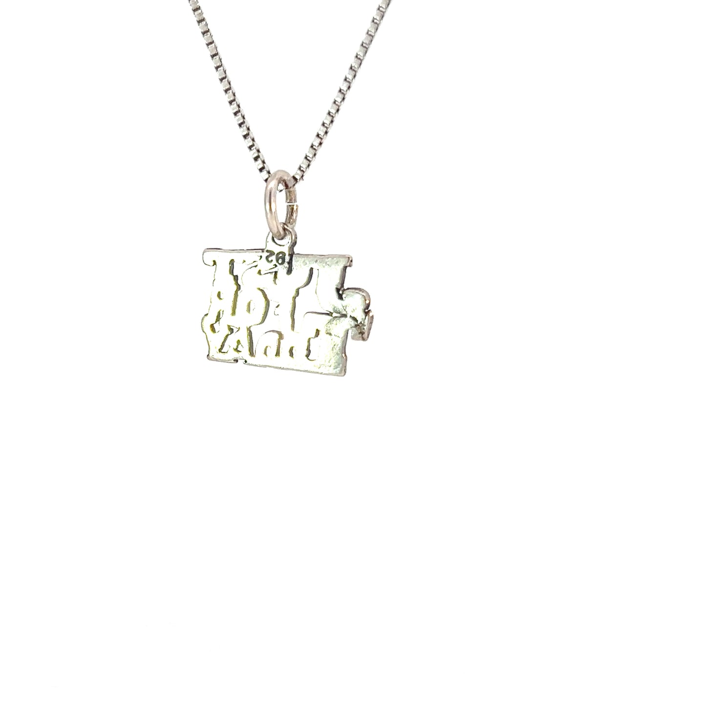 Sterling Silver, Sayings Pendant, "Just For Today"