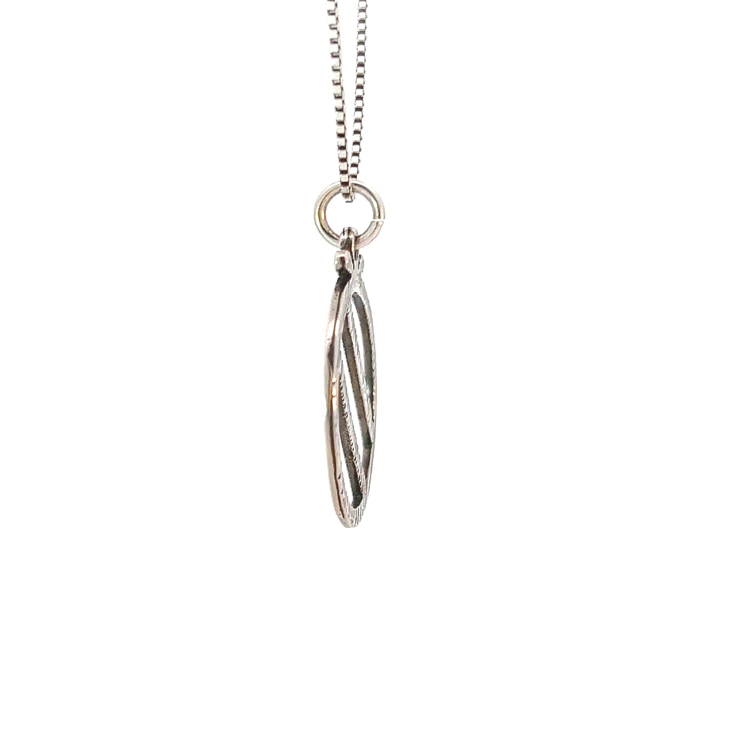 Sterling Silver Pendant Over Eaters Anonymous (OA) Symbol, Medium Size