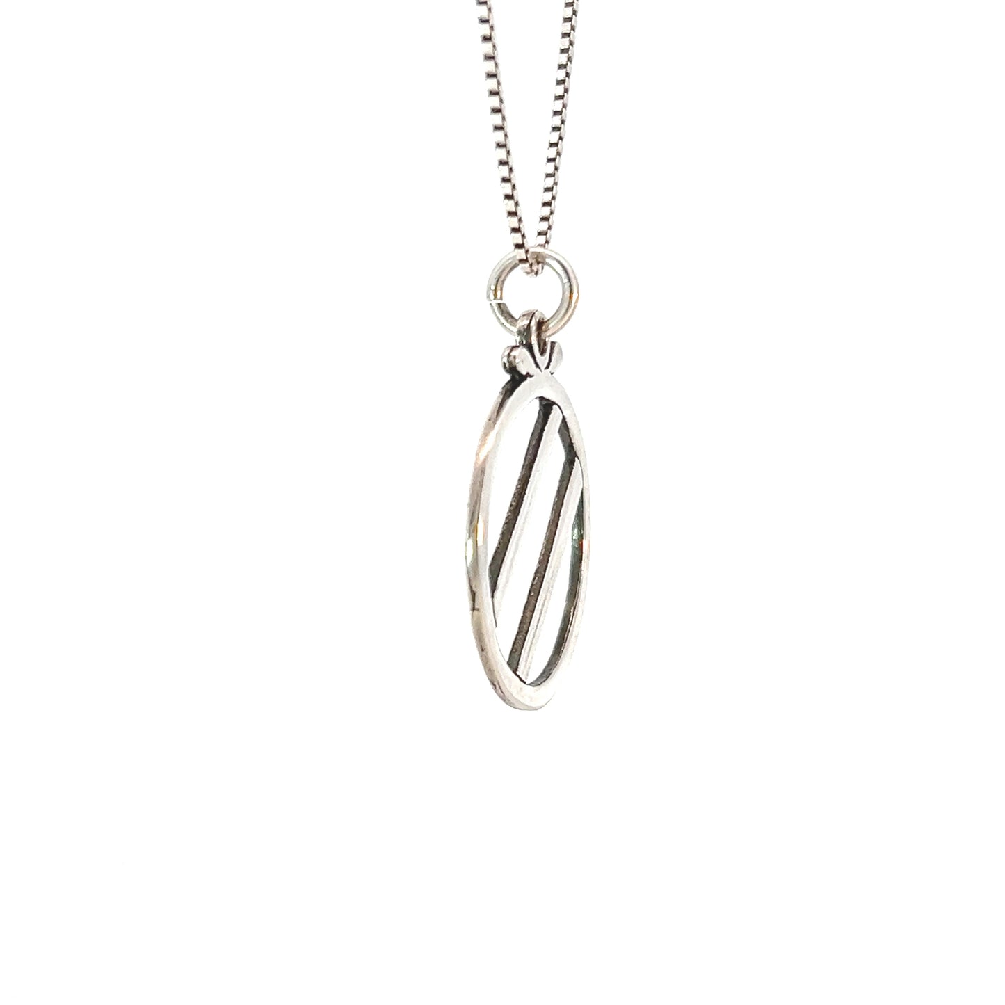 Sterling Silver Pendant Over Eaters Anonymous (OA) Symbol, Medium Size