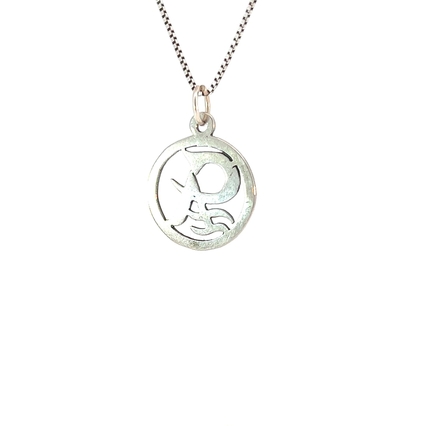 Cocaine Anonymous Pendant, Sterling Silver, "CA" Initials in Center of the Circle