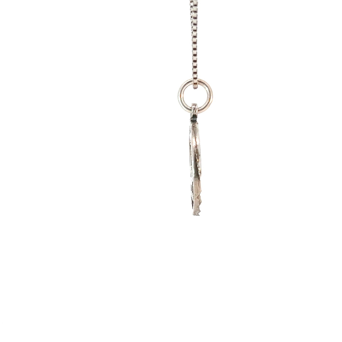 Cocaine Anonymous Pendant, Sterling Silver, "CA" Initials in a Diamond Cut Circle