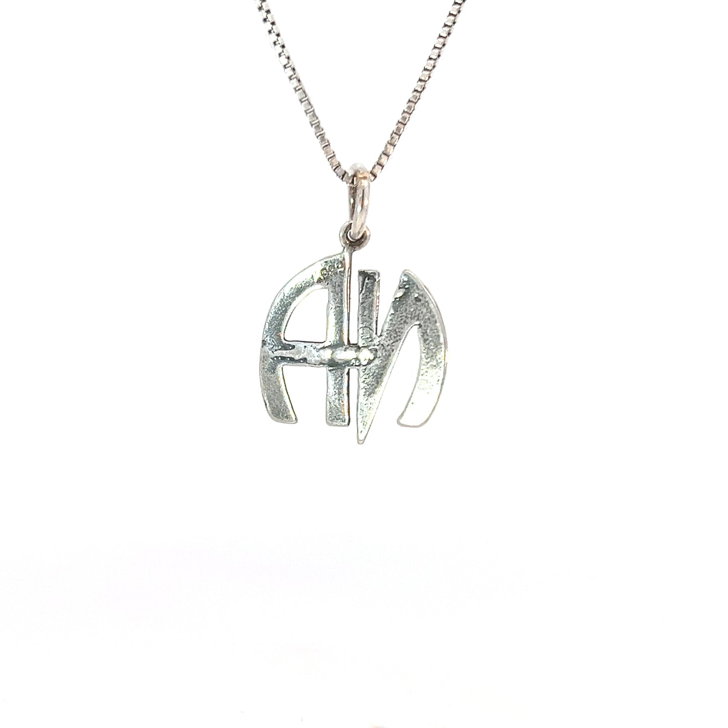 Sterling Silver Pendant, "Narcotics Anonymous" Initials, Smooth Style
