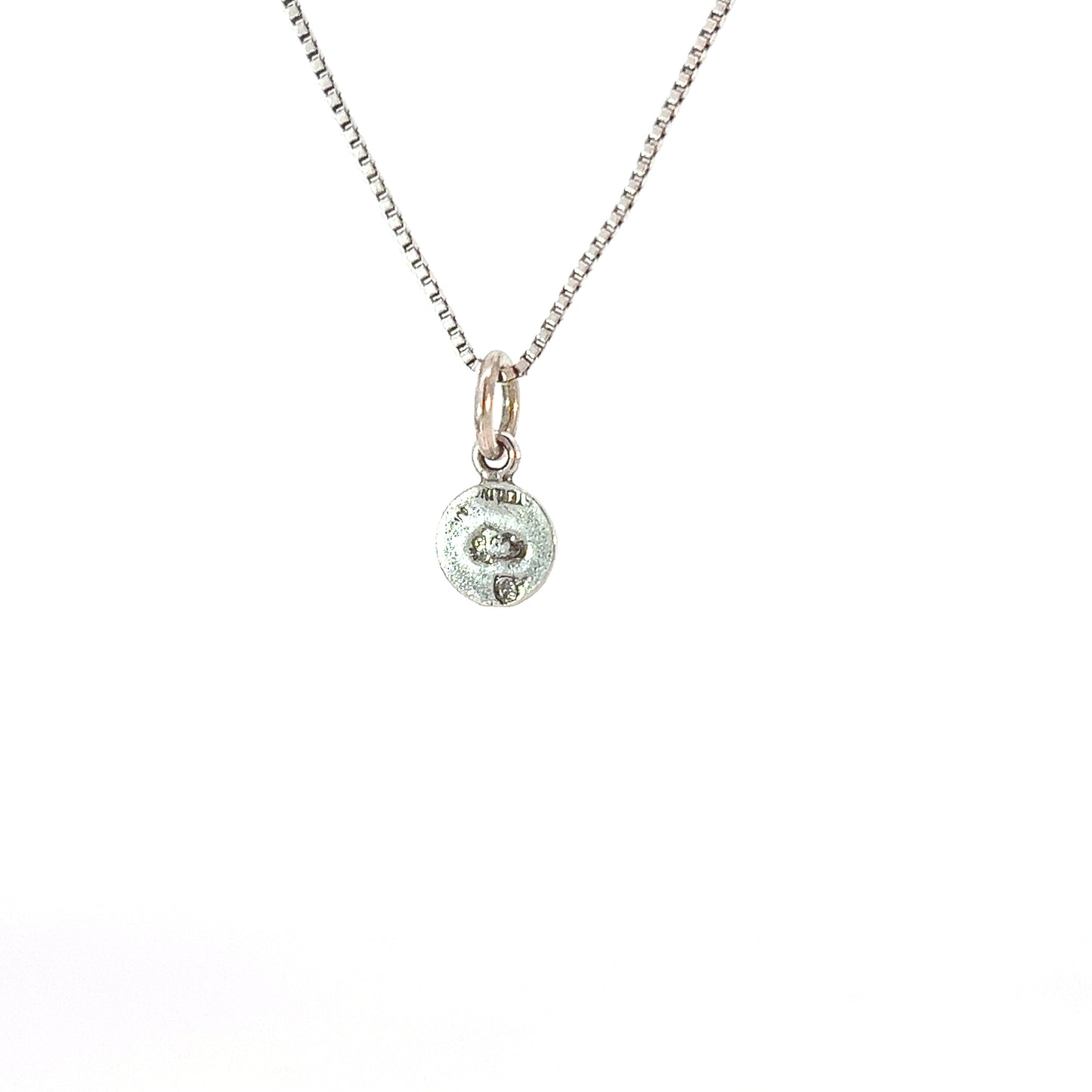 Sterling Silver Pendant, Narcotics Anonymous NA Coin Style Symbol, Very Small Size