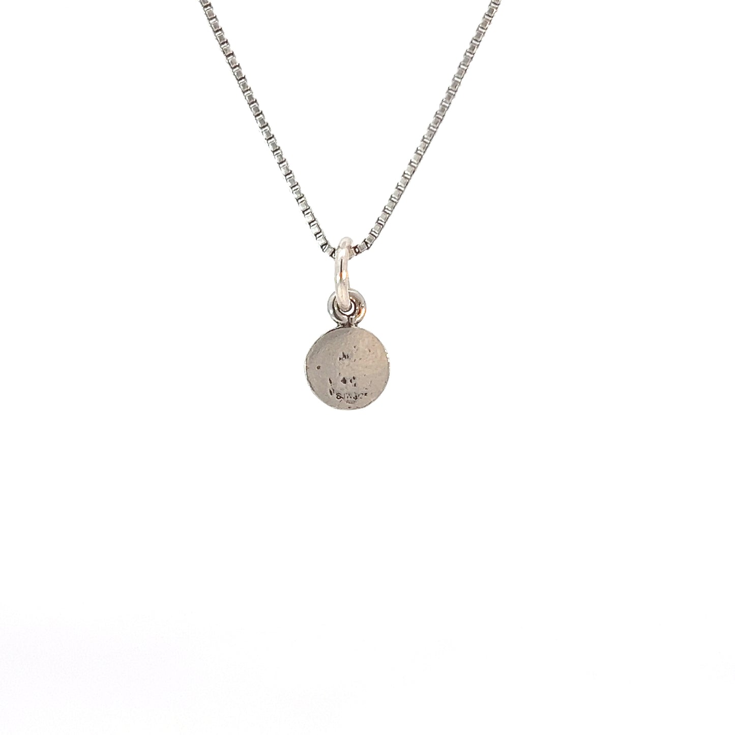 Sterling Silver Pendant, "Narcotics Anonymous" Initials in a Coin Style, Very Small Size