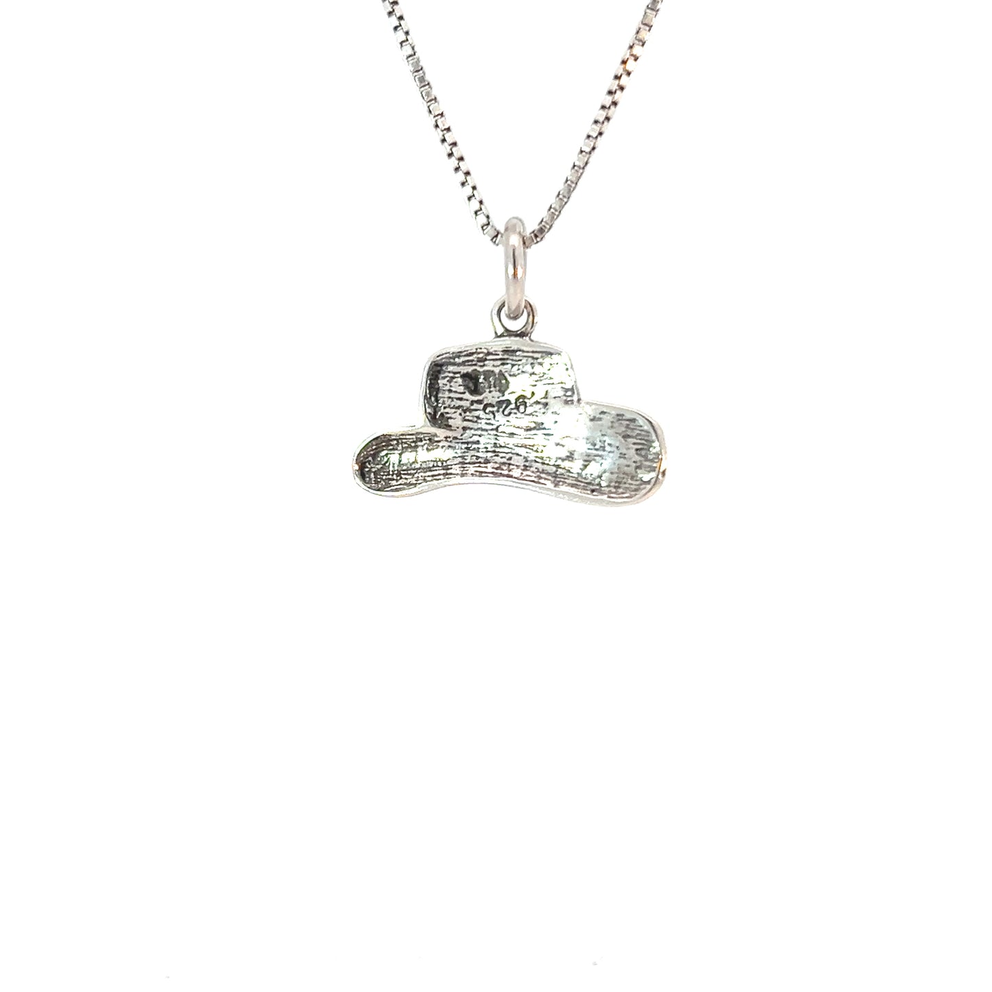 Sterling Silver Pendant, Narcotics Anonymous NA Recovery Symbol on a Cowboy Hat