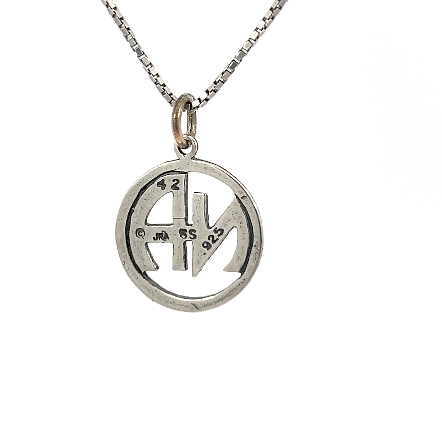Sterling Silver Pendant, Narcotics Anonymous NA Initials Pendant
