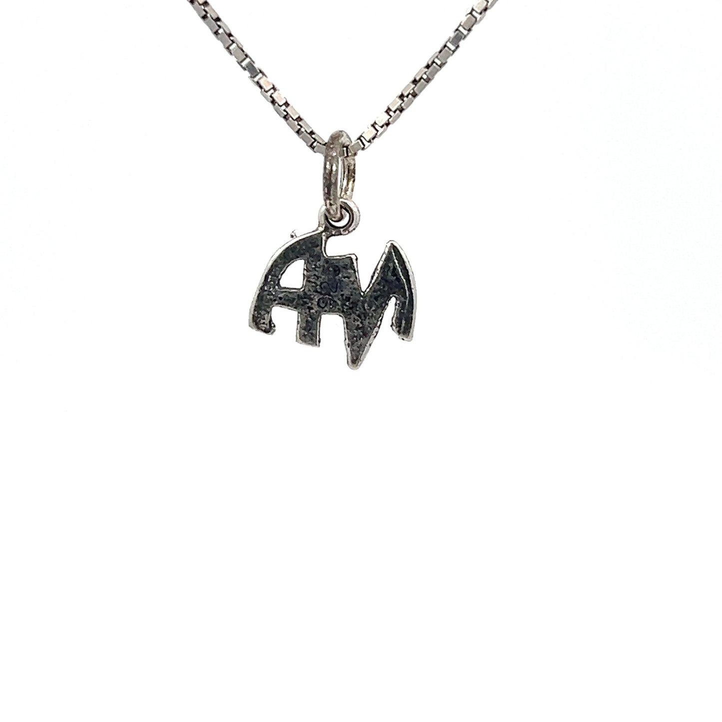 Sterling Silver Pendant, Small Narcotics Anonymous NA Initials