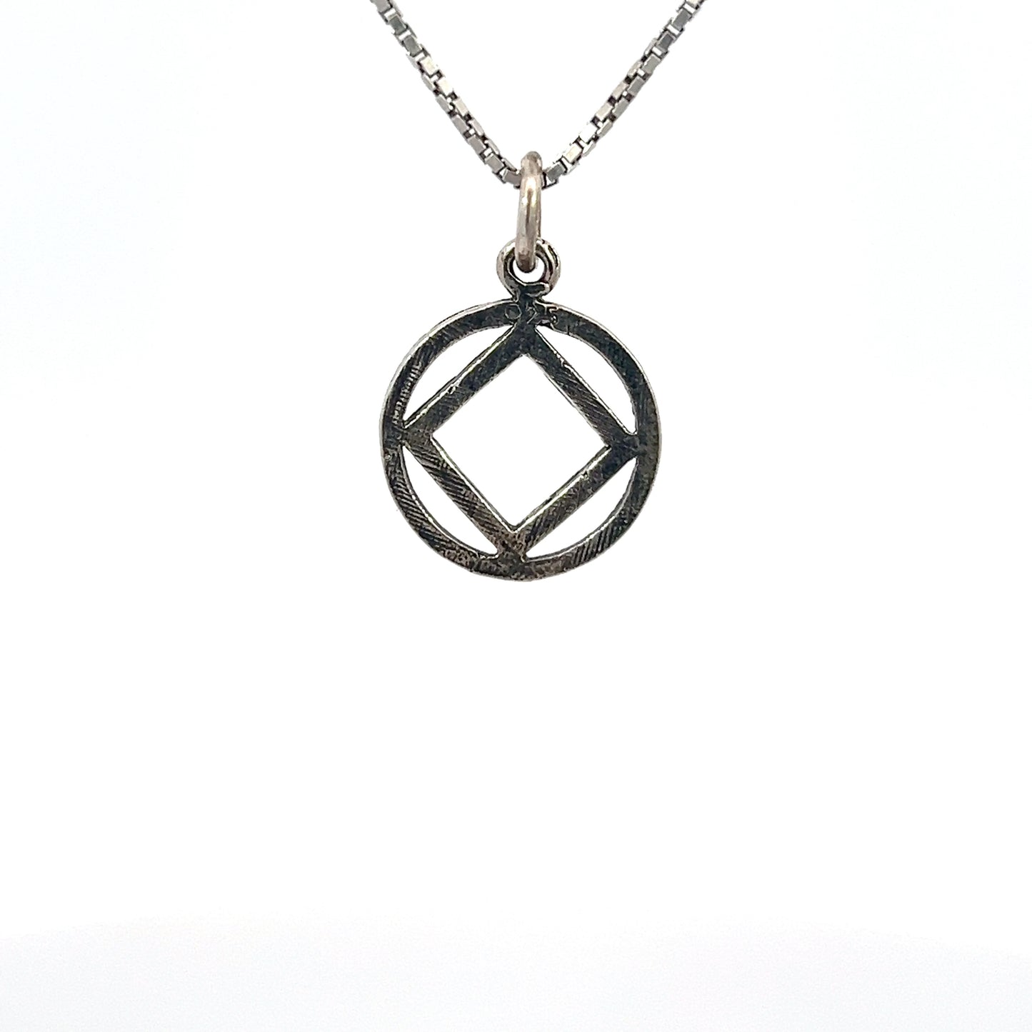 Sterling Silver Pendant, Narcotics Anonymous NA Symbol, Medium Size
