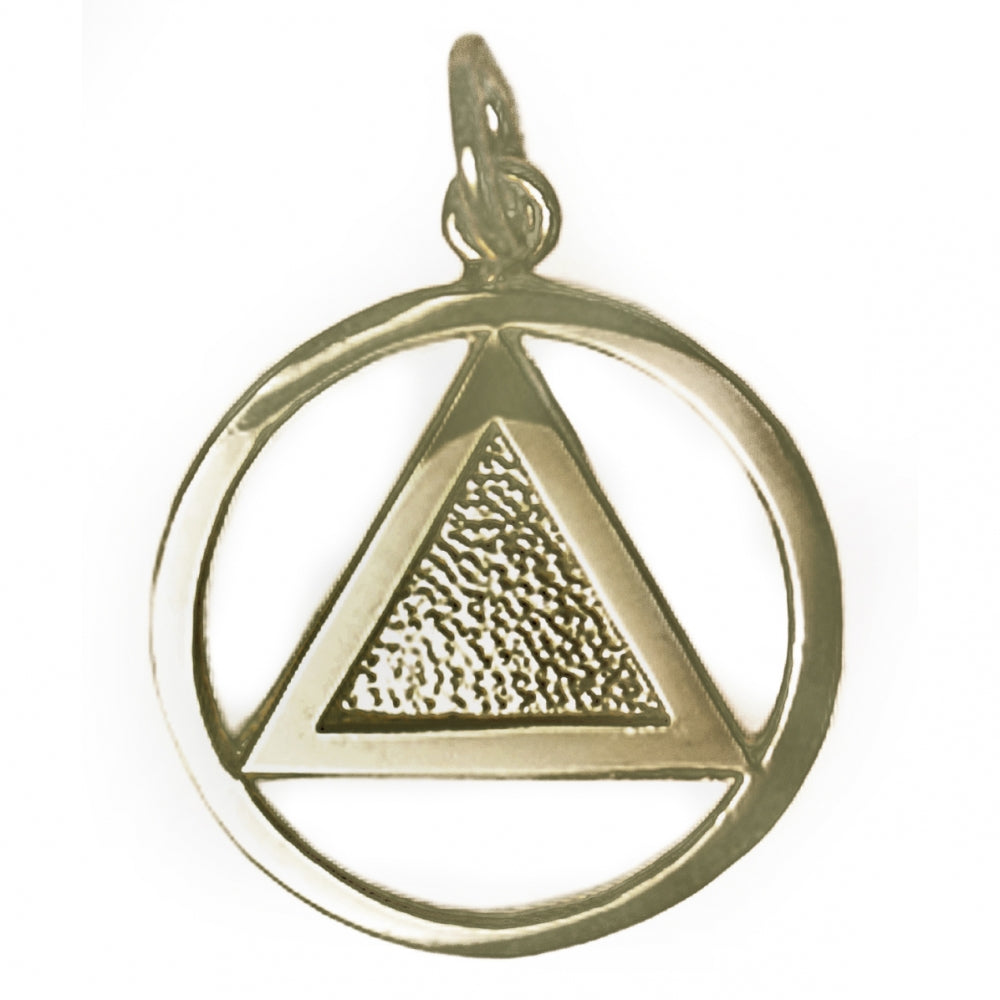 Brass, Textured Triangle Pendant, Medium Size, Antique Finished