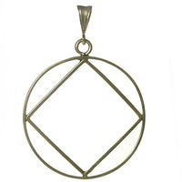 Brass Pendant Narcotics Anonymous NA, Extra Large Size