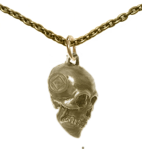 Set of Brass Narcotics Anonymous NA Symbol #1031 Pendant with Brass Chain, $14-$16, Chain Available in 3 Different Lengths