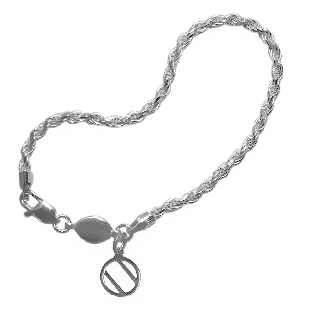 Medium Rope Style 7" or 8" Bracelet, Your Choice of 5 Different Anonymous Charms