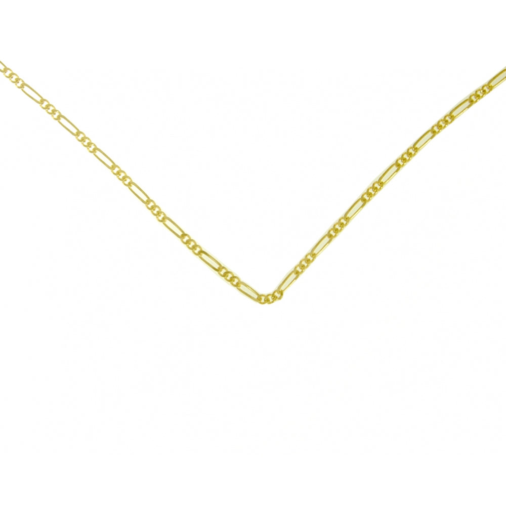 14k Gold Light Figaro Chain, Available in 3 Different Sizes